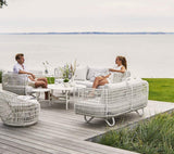 Nest 3-pers. soffa OUTDOOR Inkl. white Cane-line Natté dyna