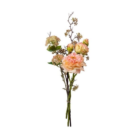 Bukett i plast mixade blommor - Olson Möbler Åkersberga