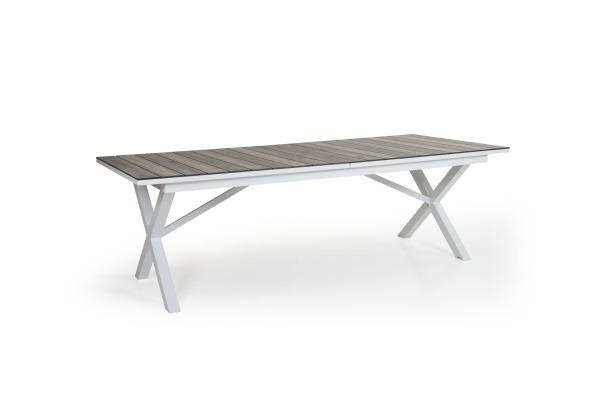 Hillmond förlängningsbart matbord 238/297x100 vit/natur trä - Olson Möbler i Åkersberga