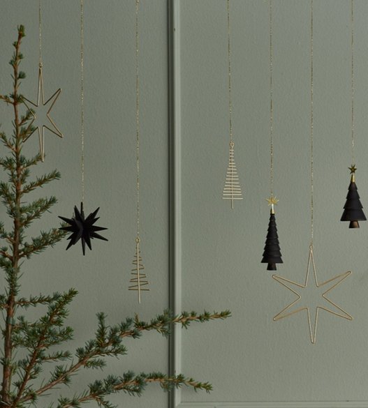 Julgranskula stjärna guld/glitter - Olson Möbler i Åkersberga