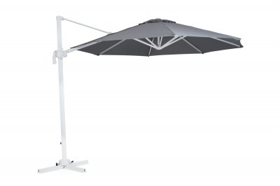 Linz frih parasoll 300 vit/grå - Olson Möbler Åkersberga