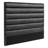 LISBON sänggavel black leather