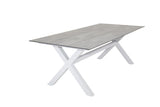 Tokyo matbord alu/HPL, vit/grå 220x100